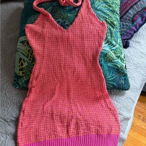 Beach Bunny Pink Textured Swim Coverup